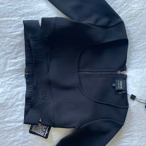 HERVE LEGER CROSS OVER CROP TOP